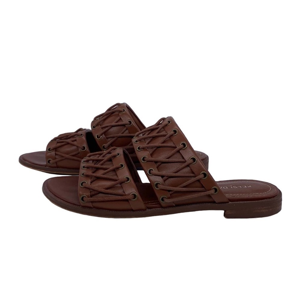 Kelsi Dagger brown slip on leather sandal